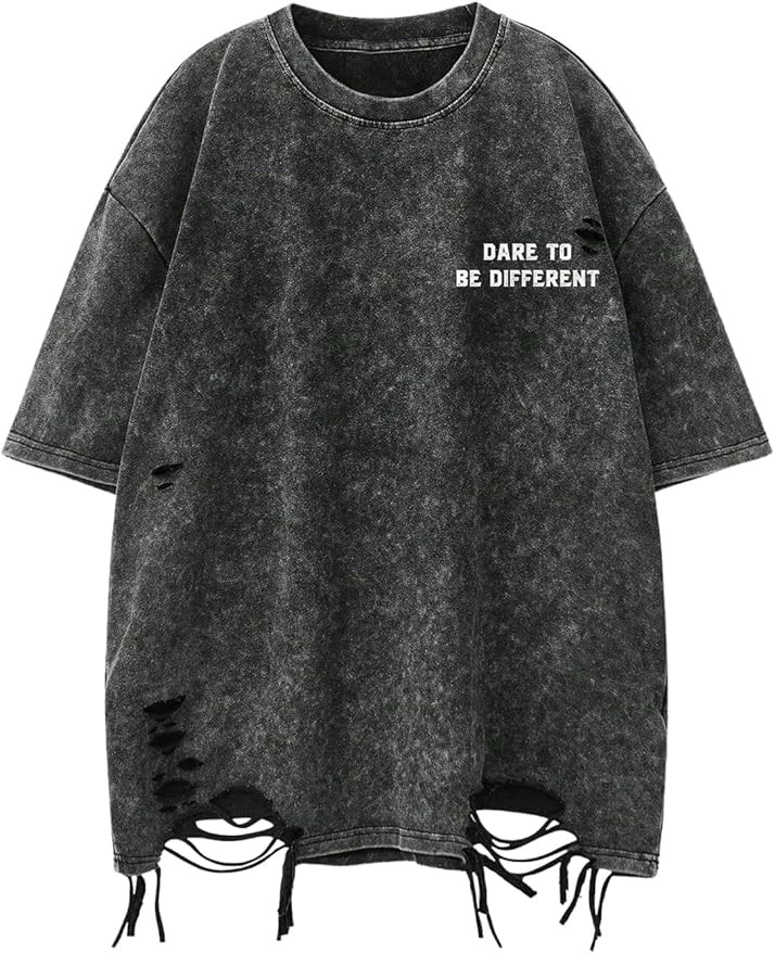 SOLY HUX Men's Short Sleeve Gothic Graphic T Shirts Baggy Tees Distressed Tops Vintage Streetwear | Amazon (US)