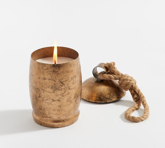 St. Jude Vintage Bell Candle - Winter Spruce | Pottery Barn (US)