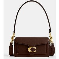 Coach Tabby 20 Refresh Polished Pebble Leather Shoulder Bag - Dark Brown | Very (UK)