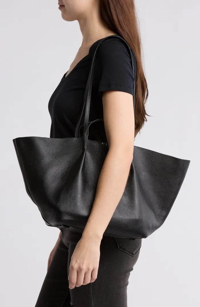 AllSaints Odette East/West Leather Tote Bag | Nordstromrack | Nordstrom Rack