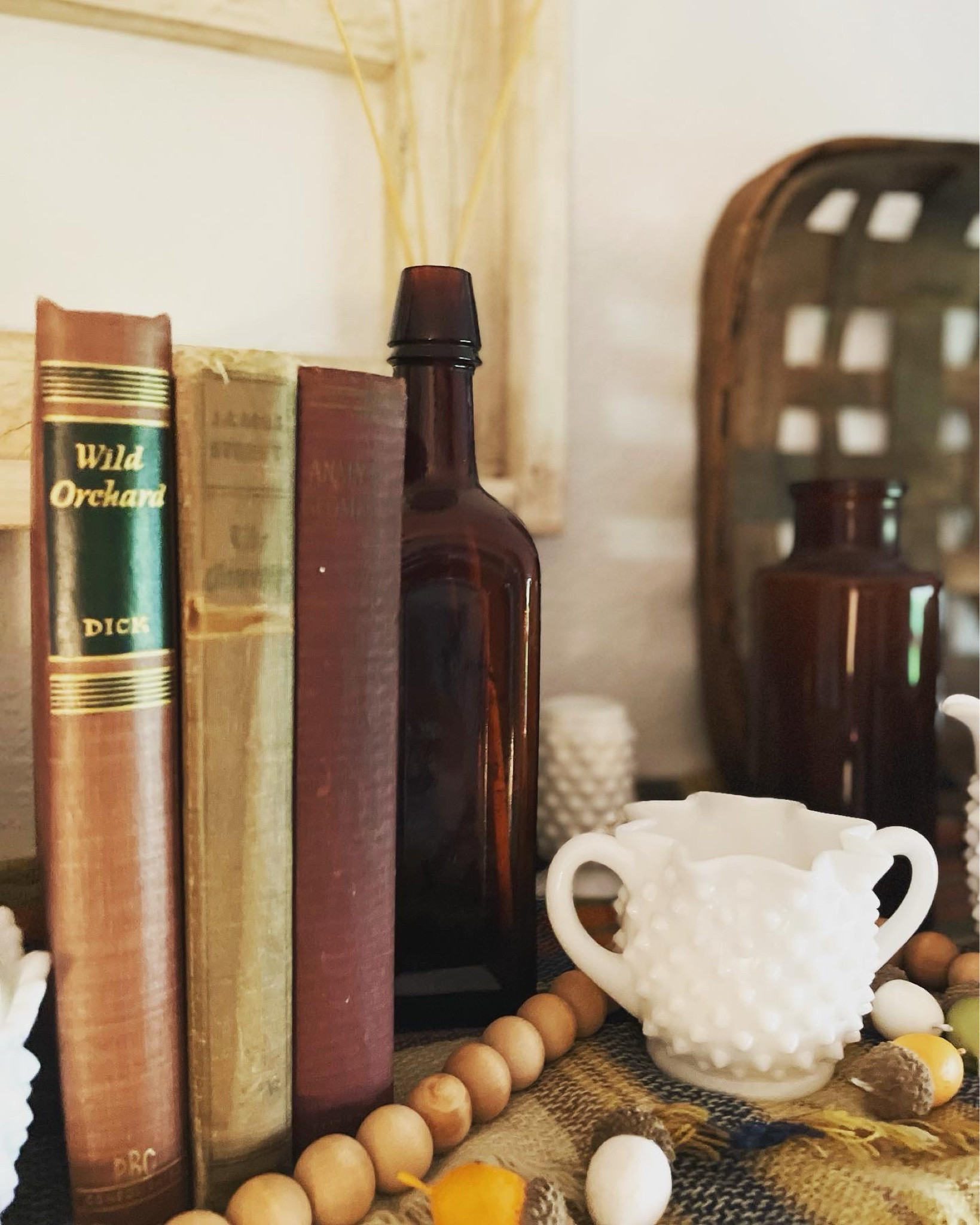 Create a warm and texture-rich space for the fall season by infusing vintage finds. From milk glass to amber bottles to baskets, each piece tells a story, adding to the overall cozy fall home. 

#LTKFindsUnder50 #LTKHome #LTKSeasonal