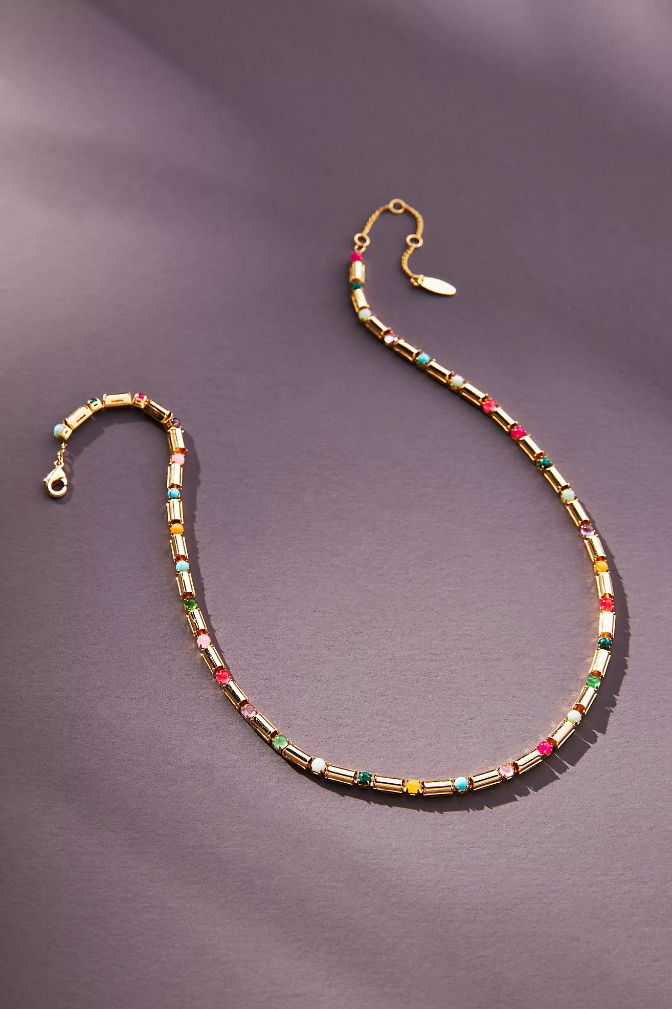 Baguette Crystal Tennis Necklace | Anthropologie (US)