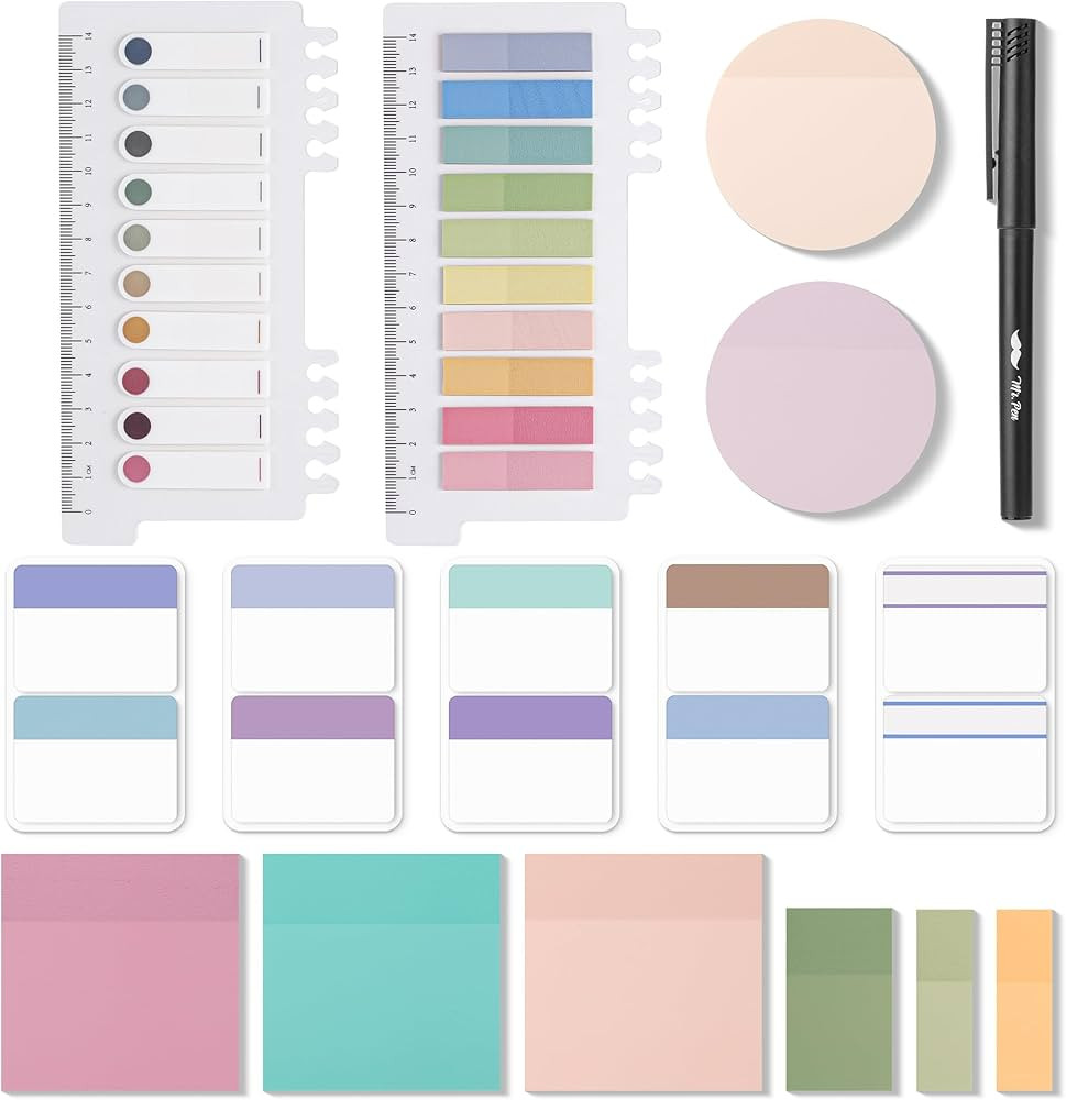 Mr. Pen- Transparent Sticky Note Set, 1000 Sheets, Colorful, Transparent Sticky Notes Set, Bible ... | Amazon (US)