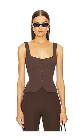 Evonne Top in Chocolate Brown | Revolve Clothing (Global)