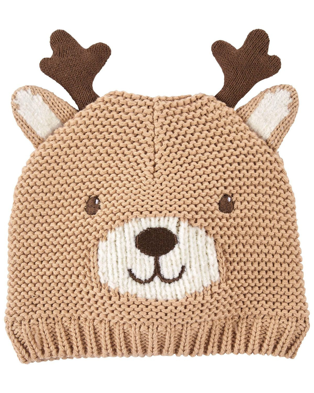 Brown Reindeer Knit Cap | carters.com | Carter's