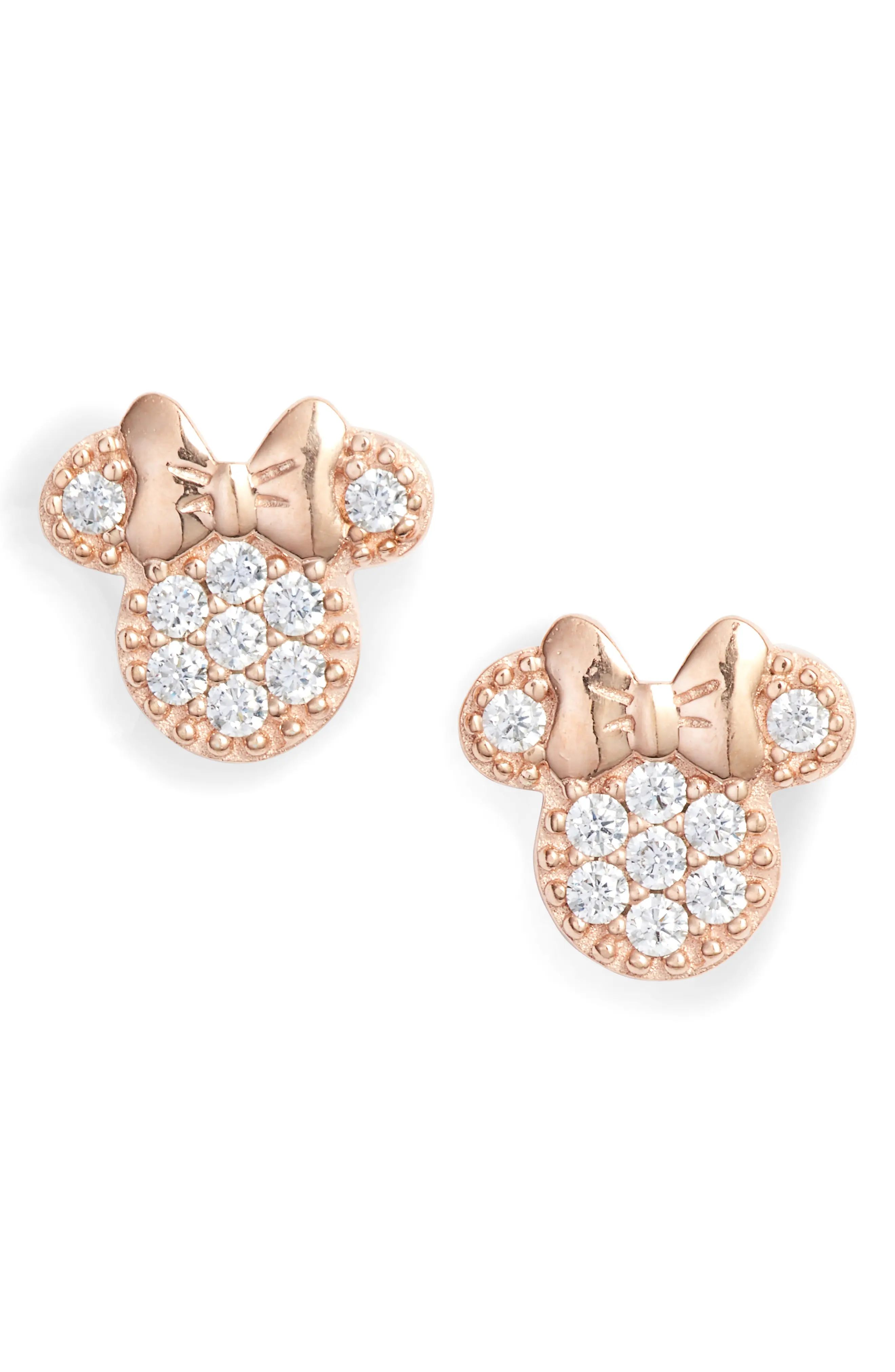 Disney Minnie Crystal Pavé Stud Earrings | Nordstrom