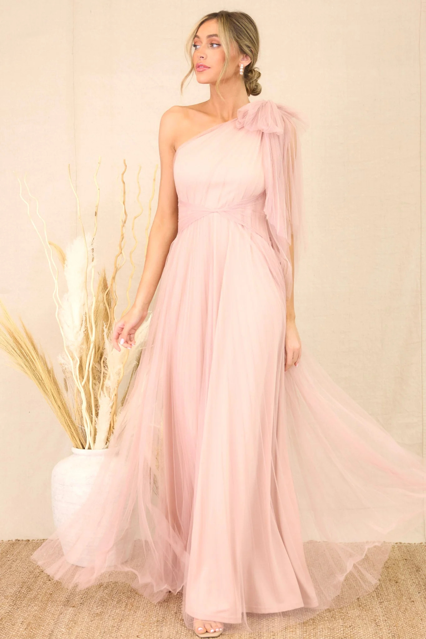 Divine Intuition Blush Maxi Dress | Red Dress
