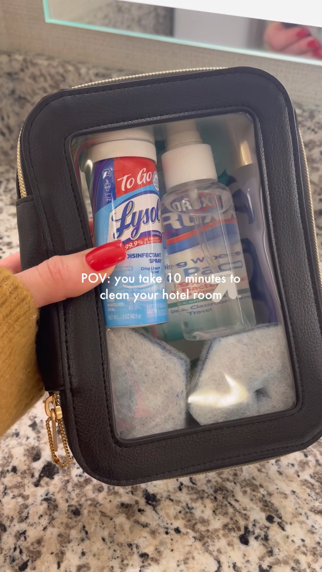 Hotel room cleaning kit