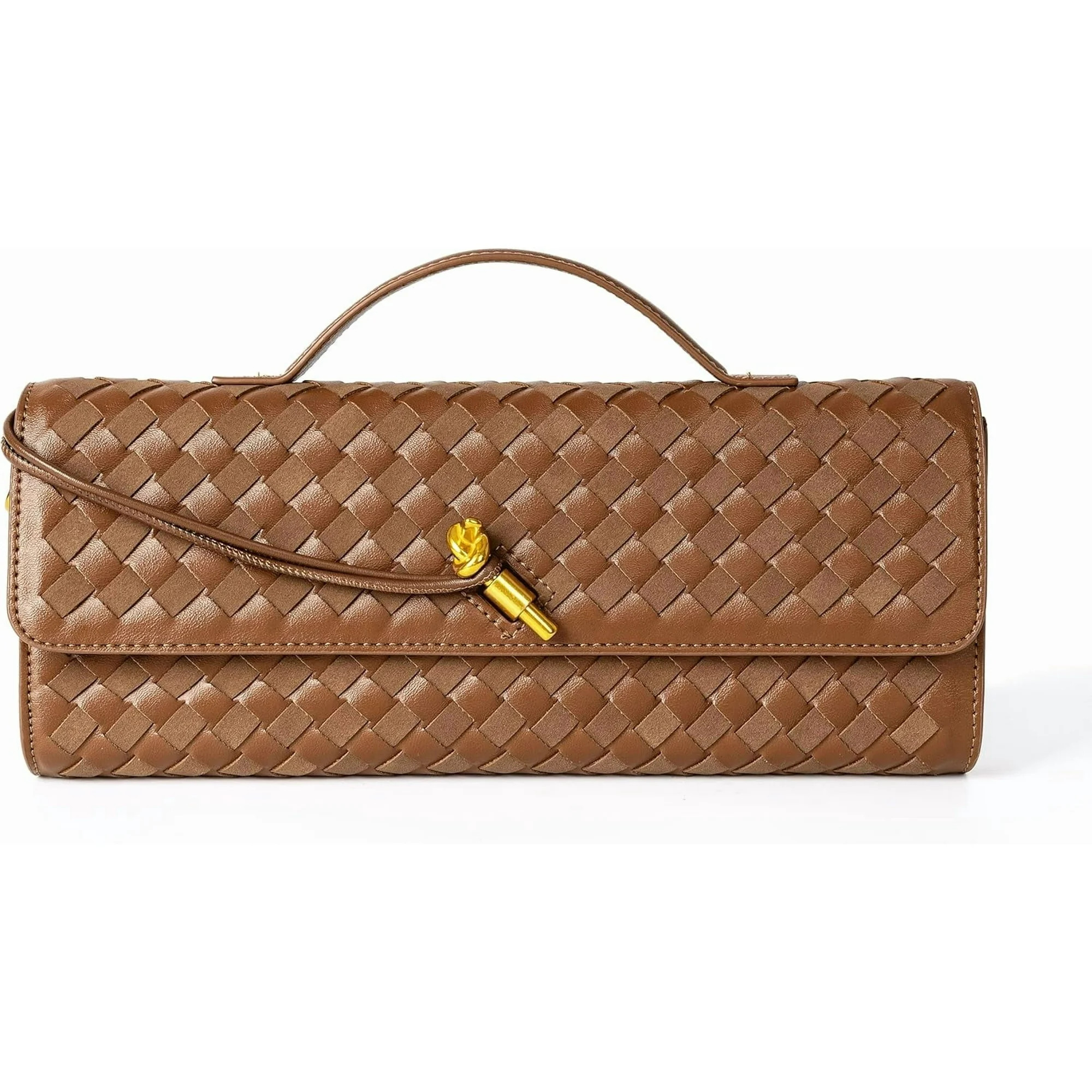 CAILDANL Woven Purse for Women Evening Clutch Woven Leather Handbags Crossbody Bag Formal Evening... | Walmart (US)