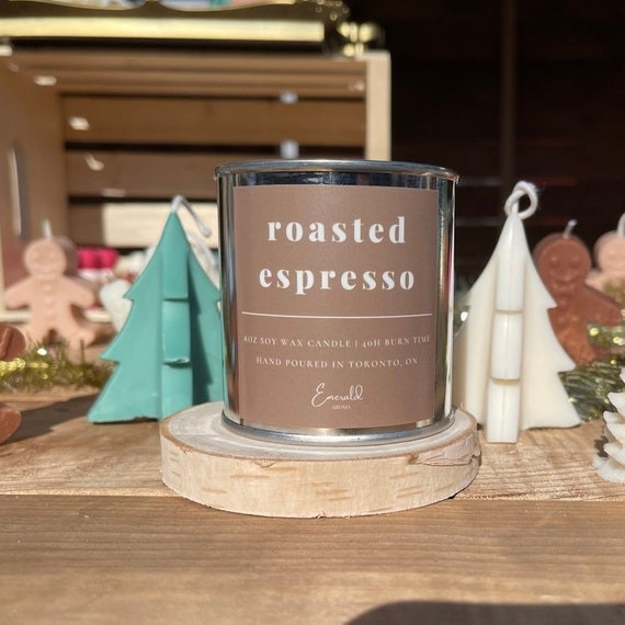 Roasted Espresso Candle  Cotton Wick Soy Candle  Christmas | Etsy Canada | Etsy (CAD)
