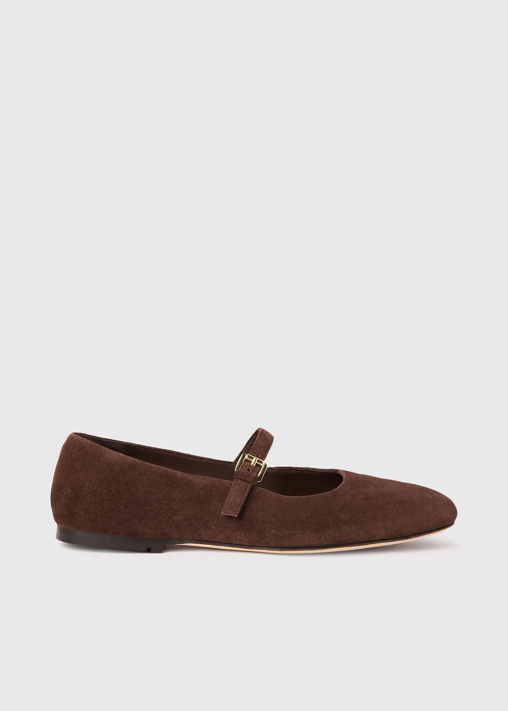 Chocolate Suede Mary Jane Ballet Pump | Whistles