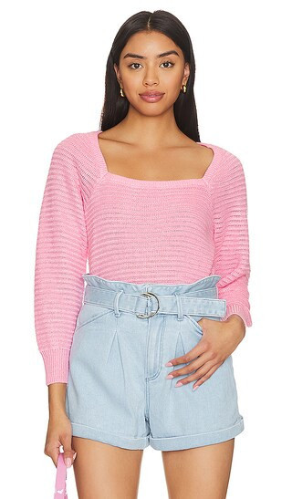 Classic Square Neck Top in Flamingo | Revolve Clothing (Global)