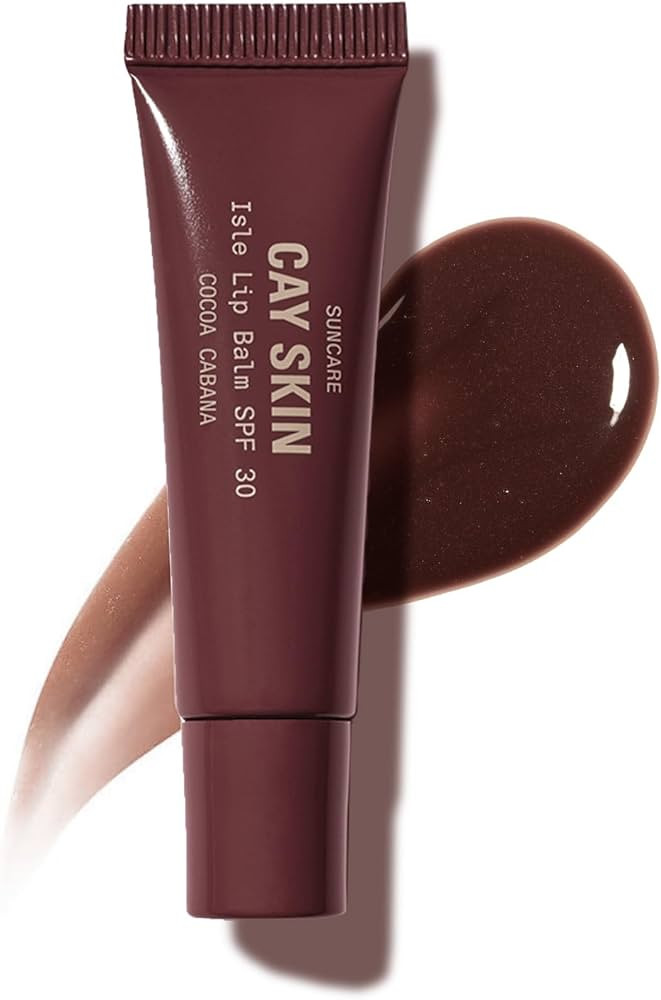 Cay Skin Isle Lip Balm SPF 30 – High Shine, Hydrating, Non-Sticky Lip Gloss in Vanilla Brown Su... | Amazon (US)