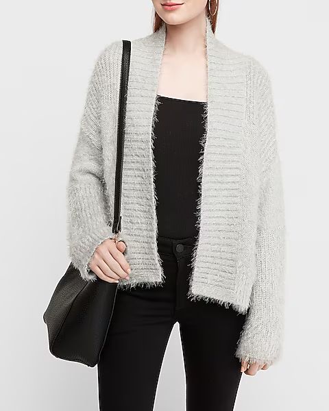 feather wide placket cardigan | Express