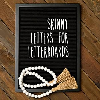 Skinny Letterboard Letters Set, Rae Dunn Inspired Font Letters for Letter Board, Changeable Felt ... | Amazon (US)
