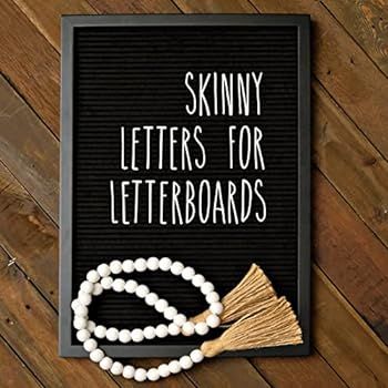 Skinny Letterboard Letters Set, Rae Dunn Inspired Font Letters for Letter Board, Changeable Felt ... | Amazon (US)