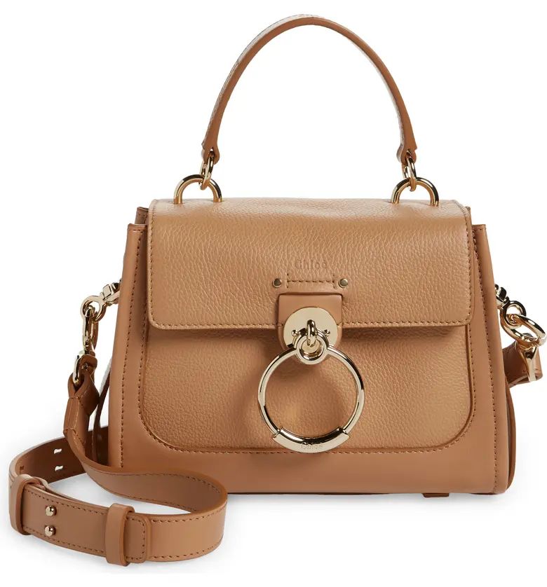 Chloé Mini Tess Leather & Suede Top Handle Bag | Nordstrom | Nordstrom