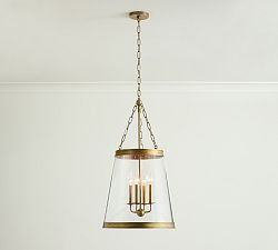 Elizabeth Glass Tapered Pendant (18") | Pottery Barn (US)