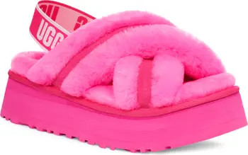 UGG® Disco Cross Genuine Shearling Slide | Nordstromrack | Nordstrom Rack