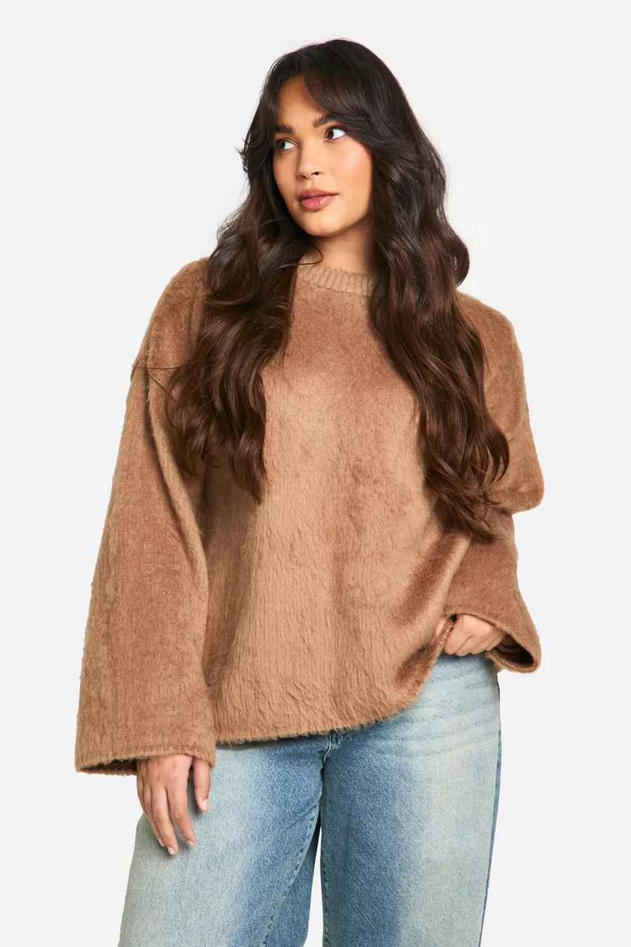 Plus Fluffy Knit Jumper | Boohoo.com (UK & IE)