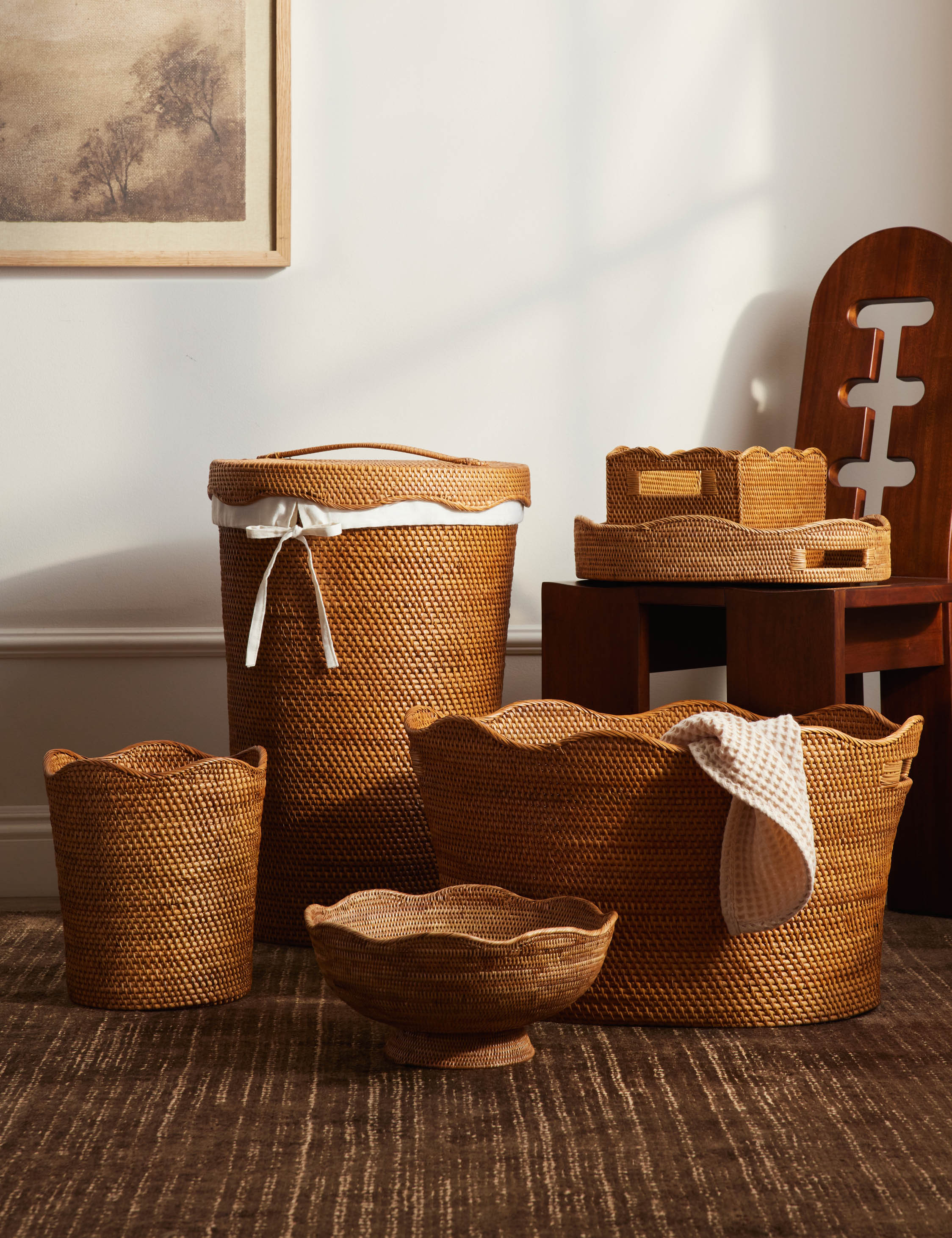 Tyna Rattan Tray | Lulu and Georgia 