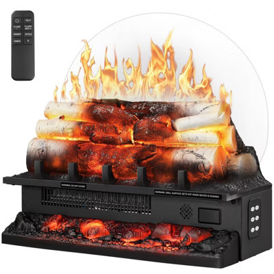 R.W.FLAME 20"Electric Fireplace Log Heater with Crackling Sound Effect, 4 Flame Sound Options,5 Brightness Settings Remote Control & Timer | Target
