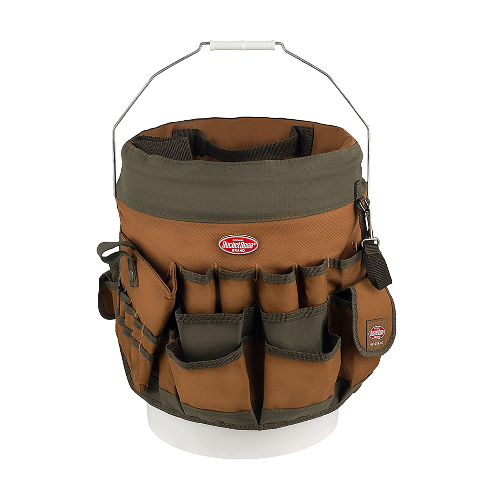 Bucket Boss 56 Brown Polyester 11-in W x 12-in D x 12-in L 5-gallon bucket organizer Large | 10056 | Lowe's