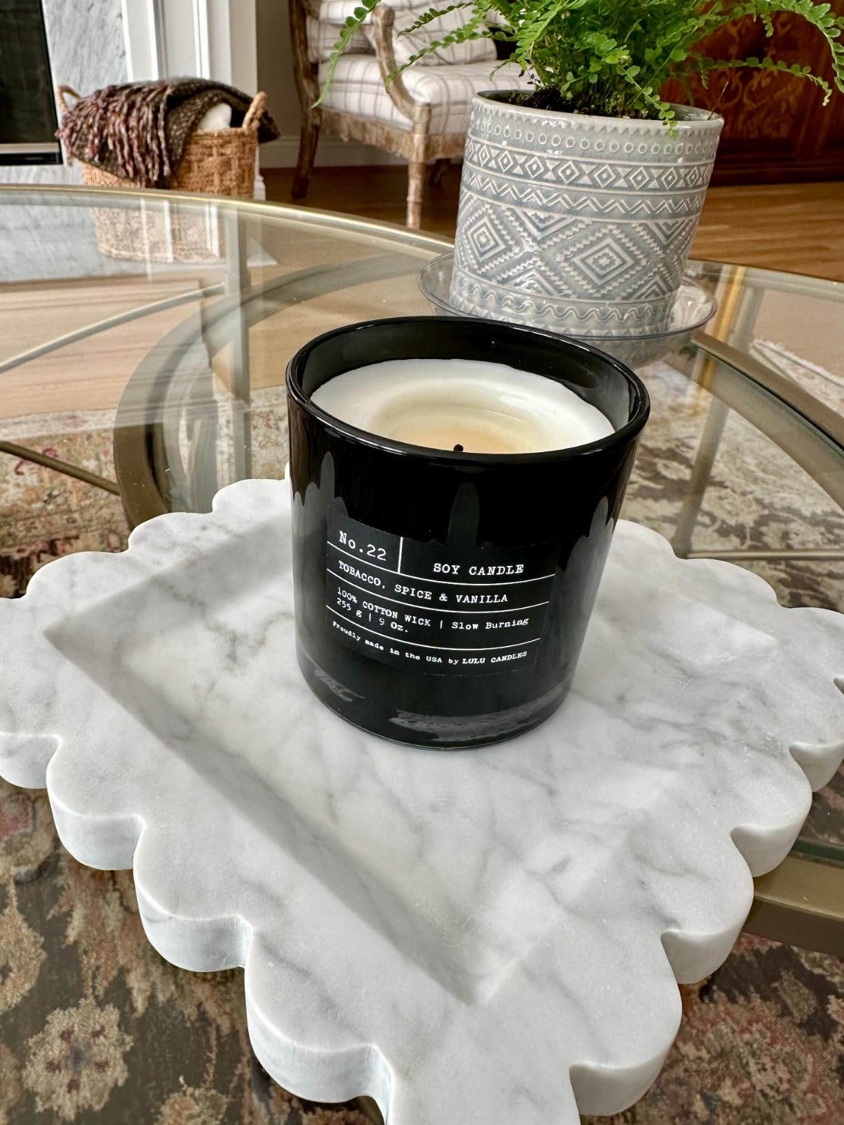 Vintage Natural Marble Tray Small Ornaments Scalloped Tray Handmade Storage Dish for Counter, Van... | Amazon (US)