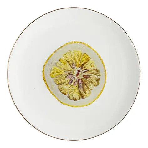 Lemon Dessert Plate by Dalwin Designs | Chairish