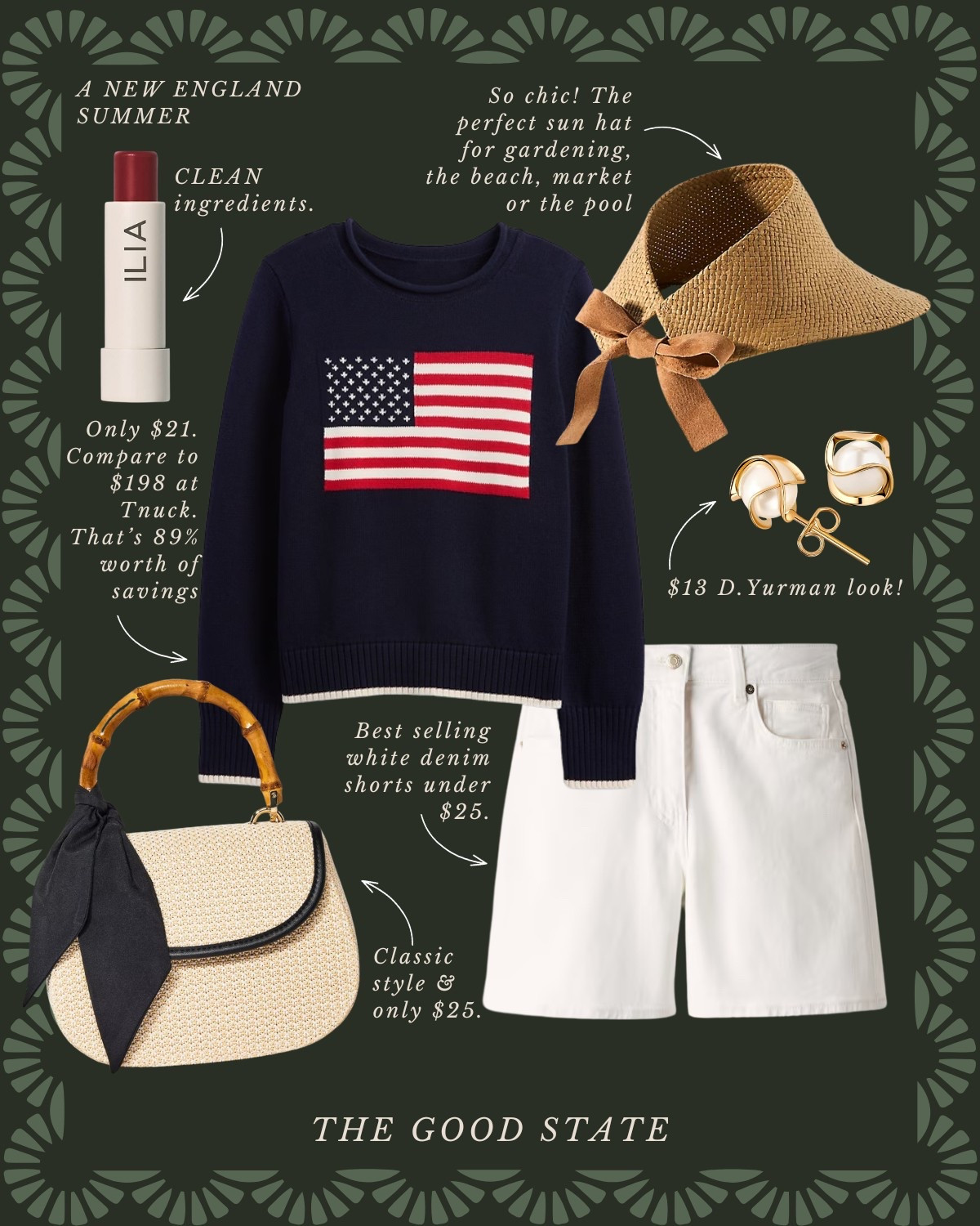 A New England Summer🦞 Save up to 76% today! This collection is for all the girlies living their best life as the summertime sunshine warms their face and the sea breeze blows through their hair. This is for the ones dreaming of evening strolls on Nantucket’s cobblestone roads and endless hydrangeas all around. For the ladies who love all things gingham, a lightweight sweater and all the classic stripes. For the ones who enjoy sailing in Newport, a picnic on the Cape Cod seashore and happy hour in Martha’s Vineyard. This collection is for you🦞 ⚓️ 🧺 

Ootd, outfit idea, style tip, classic style, timeless style striped sweater, quince, J.Crew, J.Crew, factory, target, target fashion, target style, Walmart, Anthropologie, Anthro, Madewell, white dress, spring dress, summer dress, spring fashion, summer fashion, vacation, outfit, Memorial Day sale, Memorial Day, outfit, Fourth of July, outfit, red, white, and blue outfit, gingham dress, quilt dress, organic skin, care, pearl, jewelry, Abercrombie, and Fitch, Tuckernuck, Madewell, H&M, Amazon, Amazon style, farmers market outfit, sissy light hat, dolce vita, women’s shoes, raffia bags, wedding guest dress, graduation dress, wedding guest, Lauren England, the good state

#LTKSaleAlert #LTKFindsUnder50 #LTKStyleTip