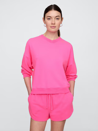 Oversized French Terry V-Neck Sweatshirt | Gap Factory