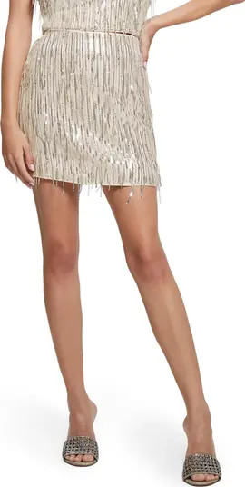 Mia Sequin Fringe Miniskirt | Nordstrom
