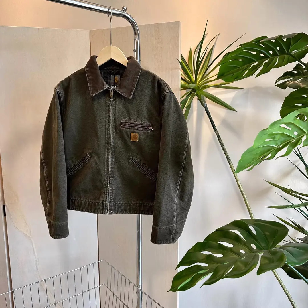 Vintage Carhartt Detroit Blanket Lined Jacket J97 'MOSS GREEN' | Etsy (US)