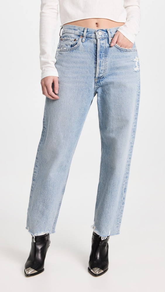 AGOLDE 90s Crop Mid Rise Straight Jeans | Shopbop | Shopbop
