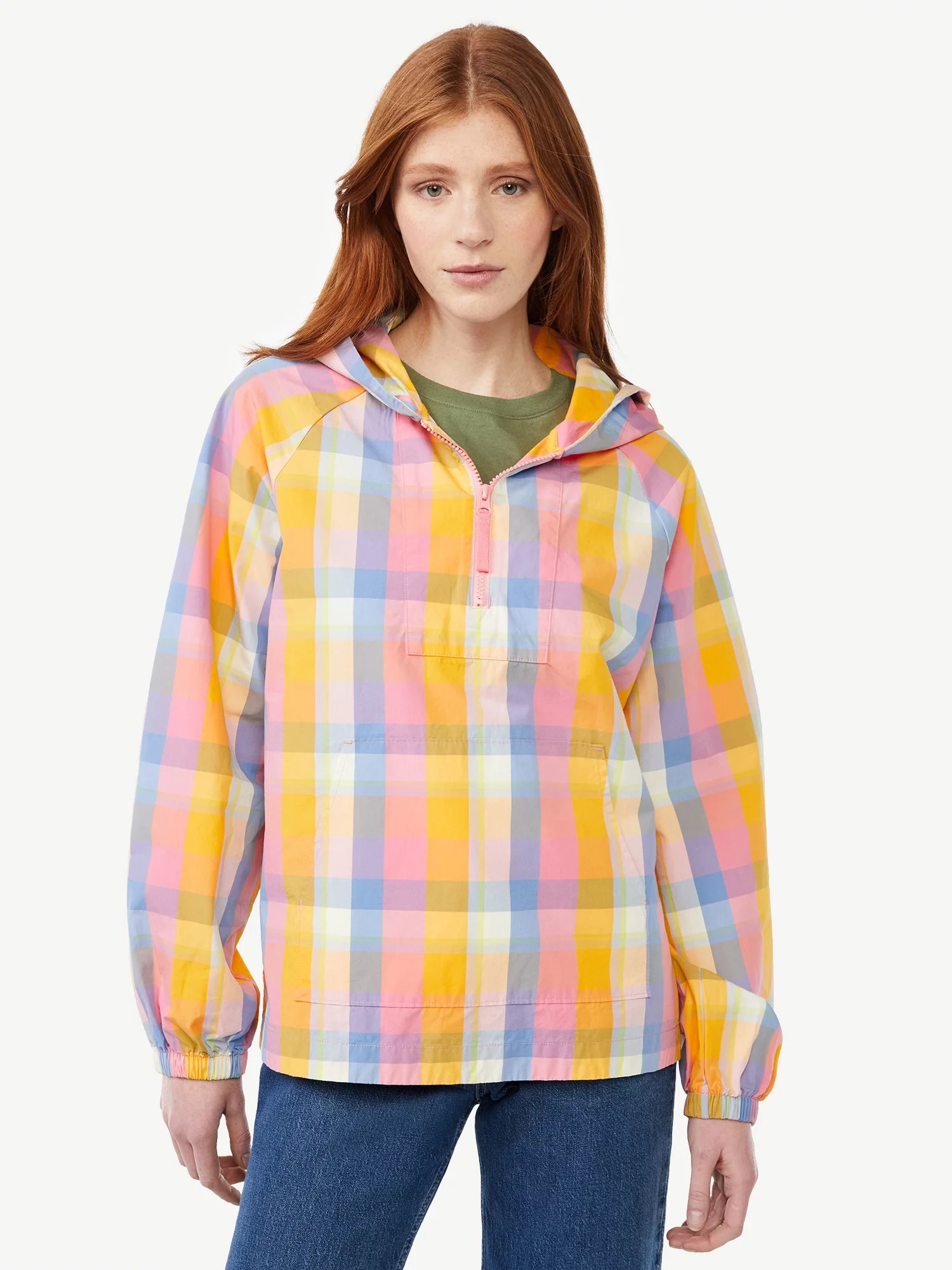 Free Assembly Women's Pullover Windbreaker Jacket with Hood | Walmart (US)