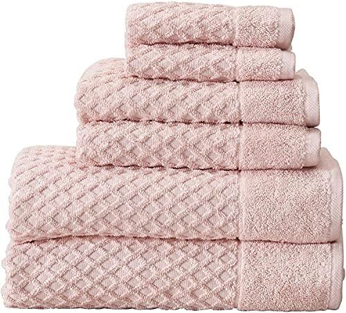Simpli-Magic 79455 Diamond Bath Towels Set, 6 Piece Set, 2 Bath Towels, 2 Hand Towels, 2 Washclot... | Amazon (US)