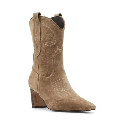 Steve Madden Women's Josefine Western Boot, Taupe Suede, 8.5 | Amazon (US)