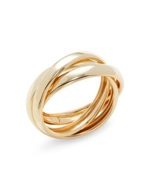 Saks Fifth Avenue Made in Italy 14K Yellow Gold Rolling Ring on SALE | Saks OFF 5TH | Saks Fifth Avenue OFF 5TH