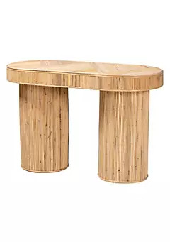 bali & pari Iryna Modern Bohemian Natural Rattan Console Table | Belk