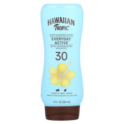 Hawaiian Tropic Sport Sunscreen Lotion, Everyday Active, SPF 30, 8 fl oz (236 ml) | Target