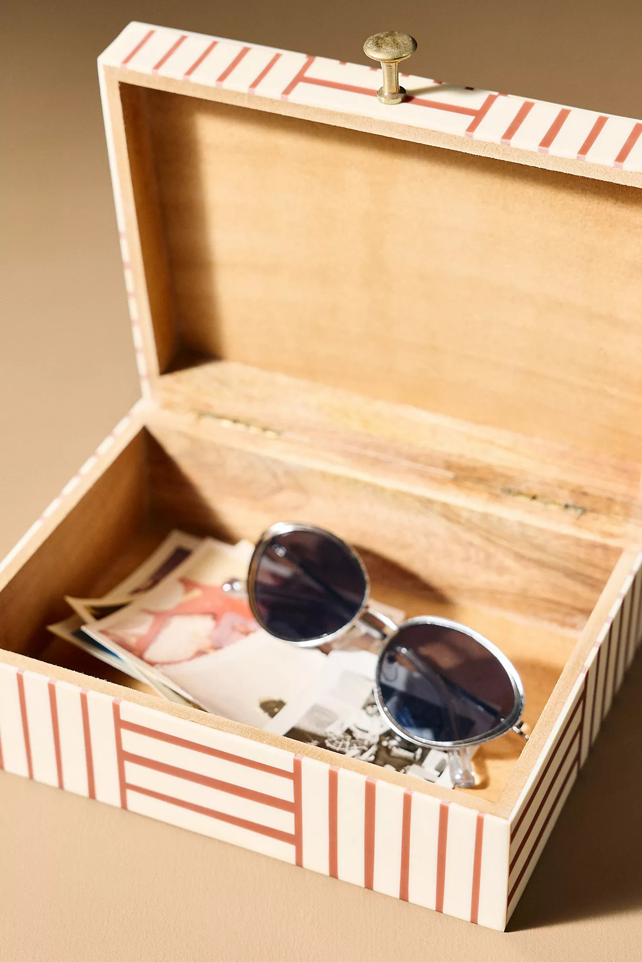 Striped Resin Storage Box | Anthropologie (US)
