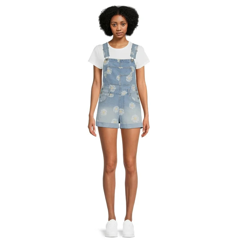 No Boundaries Juniors' Denim Shortalls, Sizes XS-XXXL | Walmart (US)