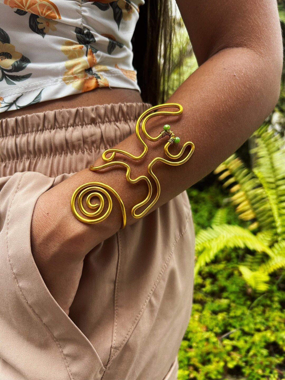 Aluminum Wired Bracelet Cuff - Coqui Taino - Etsy | Etsy (US)