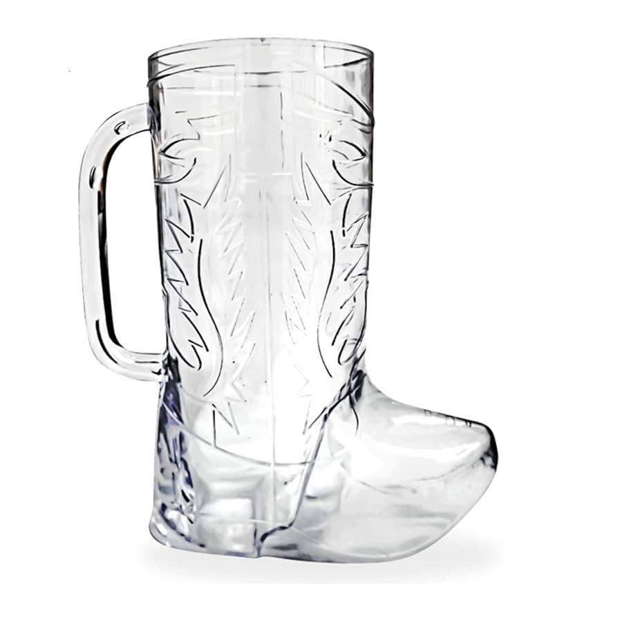 4E's Novelty Cowboy Boot Mug Cups 12 Pack - 17 oz Reusable Hard Plastic, BPA Free Cowgirl Drink M... | Amazon (US)