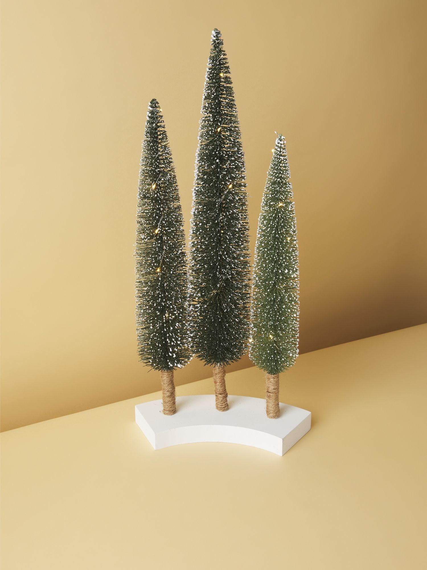 24in 3pc Led Bottle Brush Tree Decor | Holiday & Seasonal | HomeGoods | HomeGoods