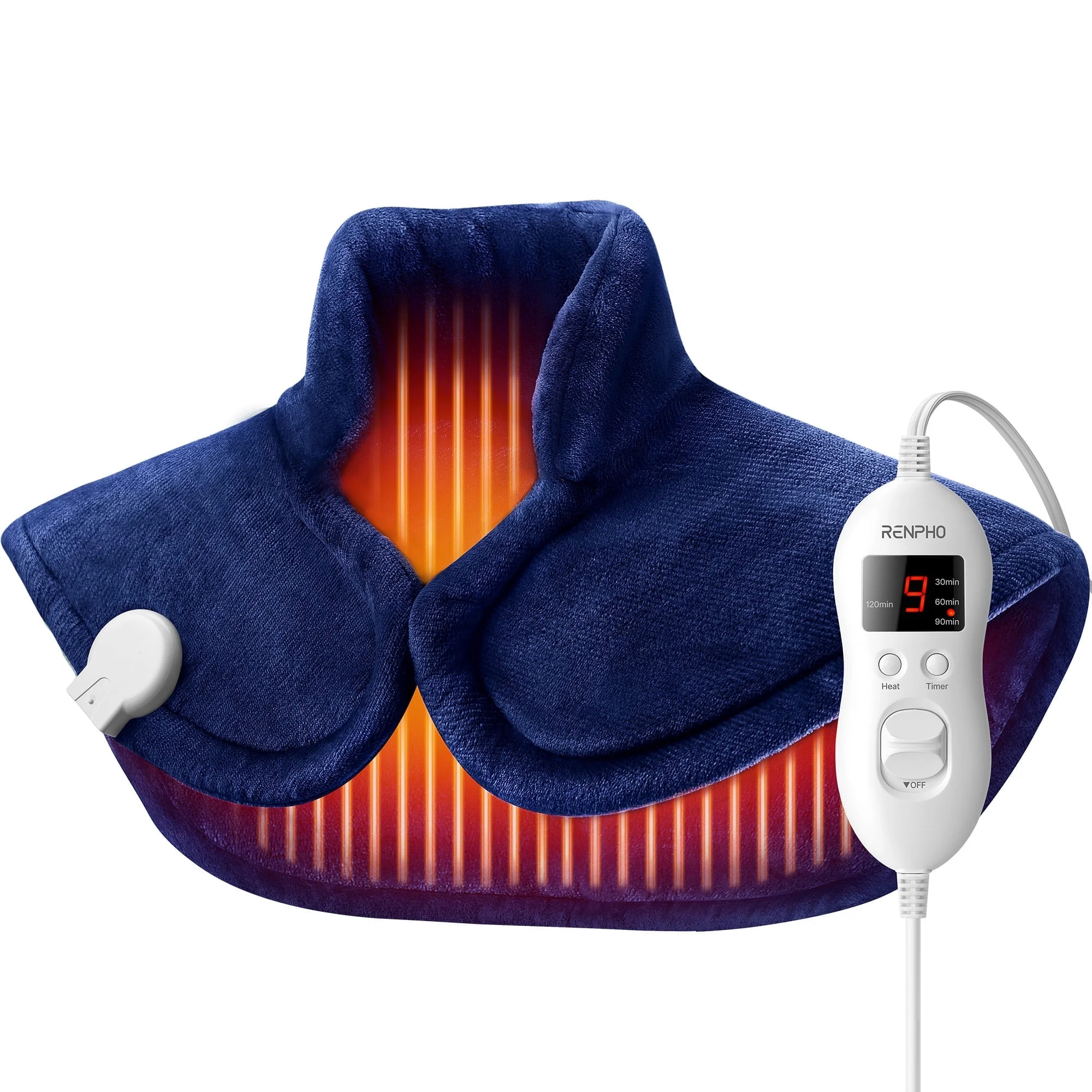 RENPHO Extra Large Heating Pad for Shoulders Neck and Back, 9 Temperature Settings, FSA HSA Eligi... | Walmart (US)