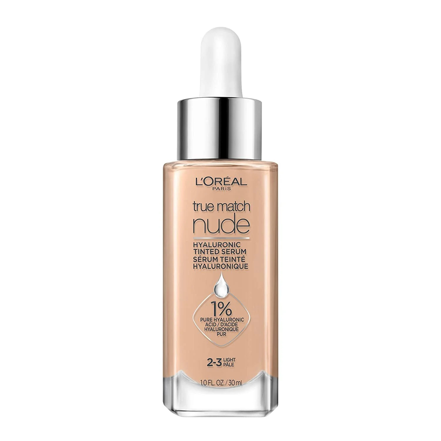 L'Oreal Paris True Match Hyaluronic Tinted Serum Foundation Makeup, 2-3 Light, 1 fl oz | Walmart (US)
