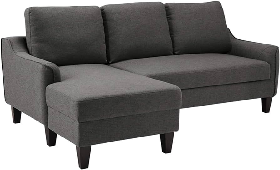 Signature Design by Ashley Jarreau Modern Sectional Sleeper Sofa Couch with Chaise Lounge, Gray | Amazon (US)
