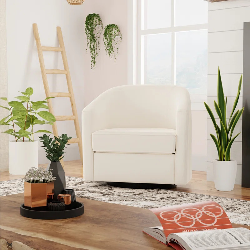 Balram Upholstered Swivel Armchair | Wayfair North America