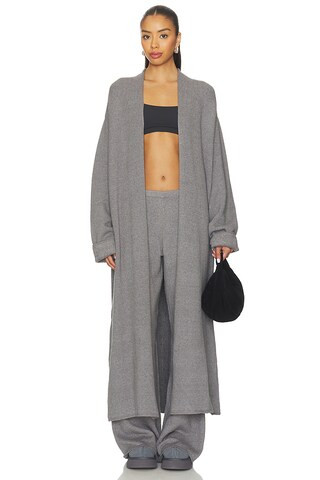 Textured Knit Relaxed Pant in Dark Heather Grey | Revolve Clothing (Global)